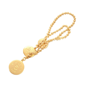 Colgante del Zodiaco en Tono Dorado, Dije Redondo de Constelación de 12 mm, Acero, Unisex, para Uso Diario - Product Image 1