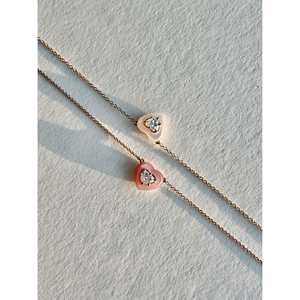 สร้อยคอทอง18K พร้อมเพชรสีขาวธรรมชาติและสร้อยคอเพชรหรูหรามุก - Product Image 1