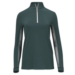 Camisetas deportivas ecuestres elegantes OEM para mujer, camisetas de equitación con paneles de malla transpirable y diseño elegante a la moda - Product Image 2