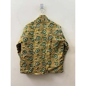 เสื้อแจ็คเก็ตคอร์ดูรอยปักลายดอกดาวเรืองสีเหลืองทองประดับมรกตสำหรับสุภาพสตรี คอลเลคชั่นฤดูใบไม้ร่วง สไตล์เสื้อคลุม - Product Image 4