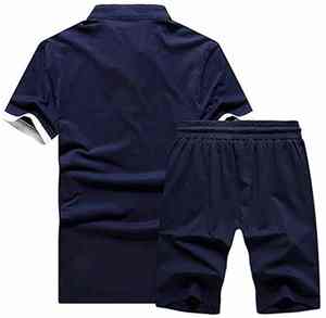 Summer New Men Casual Breathable Shorts Sets Short Sleeve T Shirt Shorts Solid Tracksuit Set Men's Brand Clothing 2 Pieces Sets - Product Image 6