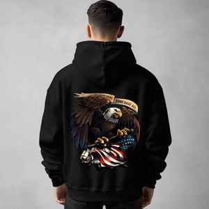 Sweat-shirts à capuche en polaire PC 350 GSM personnalisés très demandés, imprimés d'un aigle, de Trendy Rabbit, excellent prix - Product Image 2