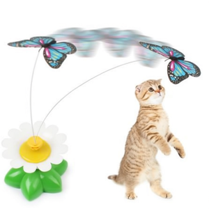 Moving Rotating Butterfly <b>Cat</b> <b>Toy</b> Battery Operated <b>Interactive</b> Pet <b>Toy</b> - Product Image 2