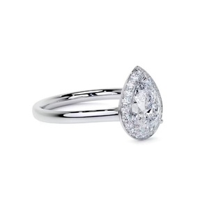 10k Pear Lab Grown Diamond Ring 4X6 Solid <b>White</b> Gold Jewelry Pear Cut Engagement Ring IGI Certificate F Color VS1 Clarity - Product Image 3