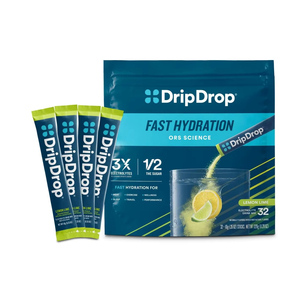 DripDrop Hydration Packets - Lemon <b>Lime</b> - Single Serve Electrolytes Powder Drink Mix 32 Sticks - Product Image 1