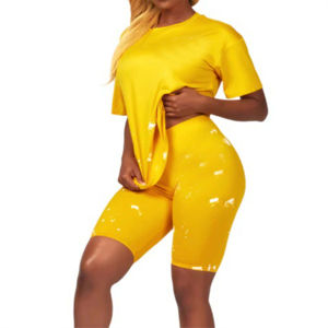 Ensemble tendance t-shirt et short de sport pour femme – Tenue élégante, confortable, fitness et décontractée – Prix de gros - Product Image 6