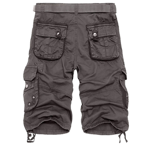 Pantalones cortos Cargo de secado rápido de diseño personalizado para hombre con pantalones cortos multibolsillos para hombre Pantalones cortos de trabajo al aire libre Teñidos lisos y pantalones cortos para hombre - Product Image 2