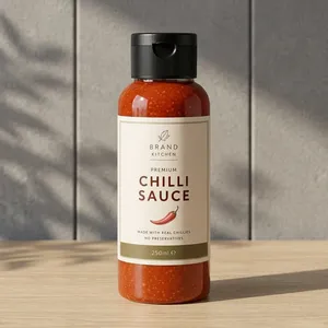 Botella de PET de 250 ml con Tapa Abatible Personalizada para Salsas, para Marcas de Alimentos, como Champú o Aceite para el Cabello, o como Herramienta de Maquillaje - Product Image 3