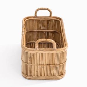 Panier de rangement circulaire en rotin - Design moderne et écologique multi-usages - Product Image 3