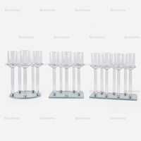 Vase en tube transparent de luxe en soie de haute qualité, centre de table, support 3/5, base ronde, carrée, longue pour décoration de table de mariage ou d'hôtel