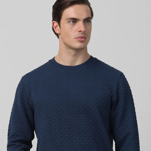 Sudadera de lana pesada para hombre OEM con logotipo personalizado Jersey de gran tamaño suave de ajuste regular para otoño estilo casual - Product Image 2