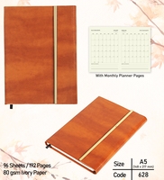 Cuaderno A5 con cierre elástico Dakr Blue Film 2026 A5 Planificador de negocios de cuero | Diario de tapa dura con logotipo en relieve personalizado