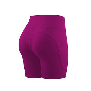 กางเกงขาสั้นเล่นยิมทำจากไนลอนสแปนเด็กซ์สีทึบออกกำลังกายเล่นฟิตเนสออกกำลังกายเล่นโยคะปรับได้ตามต้องการแบบ2025 - Product Image 3