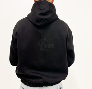 2025 luxe personnalisé poids lourd 100% coton français éponge sweat à capuche surdimensionné pour hommes teint uni pour l'hiver - Product Image 3