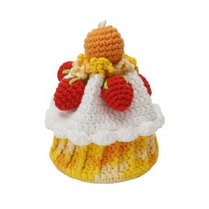 <b>Sweet</b> Lady's Stylish Cake-Shaped Strawberry <b>Bag</b> Hand-Knitted with Pure Milk Cotton Yarn Fashion Crochet Printed Accessories - Product Image 5