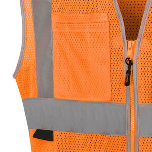 Nouveau gilet haute visibilité cousu pour hommes logo personnalisé/couleurs anti-rides respirant haute qualité pour hommes gilet haute visibilité avec au prix de gros - Product Image 4
