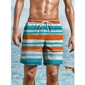 Mesh <b>short</b> Swim Trunks Gradient Swimming <b>Shorts</b> <b>Zipper</b> Pockets Mesh <b>shorts</b> Lining Fashion Swimsuit for Men - Product Image 2
