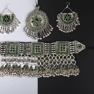 Conjunto de Gargantilla hecha a mano Kuchi afgano hecho a medida 2024 nuevo diseño conjuntos de joyería afgana de acero inoxidable para ropa de boda y eventos - Product Image 1