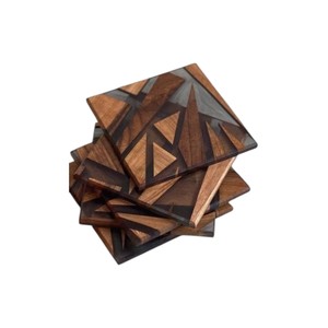 Ensemble de sous-verres en bois écologiques pour tasses à café, tapis, fournisseur de gros Vietnam - Product Image 5