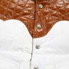 Gilet en cuir marron sans col 2025-Gilet en peau de mouton véritable-Vestes décontractées sans manches Gilet d'hiver-Unisexe - Product Image 2