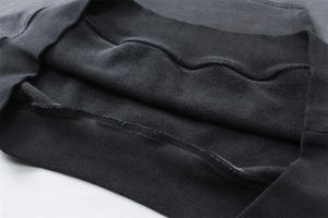 เสื้อฮู้ดผ้าฝ้าย100% ล้างกรดชุดไฮสตรีทสูงเสื้อฮู้ดแบบเก่าโอเวอร์ไซส์ทำจากหินแบบวินเทจกำหนดเองว่างเปล่า - Product Image 4