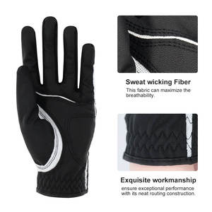 Gants de golf en cuir de mouton pleine fleur, personnalisables avec logo OEM, de haute qualité, durables, respirants, pour homme, main gauche/droite - Product Image 5