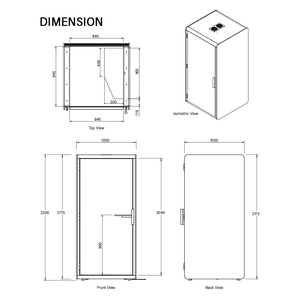 Pods de bureau insonorisés minimalistes pour le travail privé dans des environnements commerciaux à plan ouvert - Product Image 6