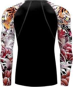 Chemise de compression pour hommes OEM Factory Rash Guard à manches longues avec fonction respirante à séchage rapide Logo personnalisé Surfwear pour BJJ MMA - Product Image 3