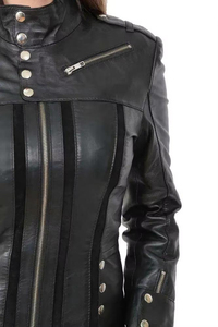 แจ็คเก็ตหนังแกะทรงเข้ารูปสำหรับผู้หญิง ดีไซน์ใหม่ กันน้ำ กันลม แห้งเร็ว บริการ OEM ราคาขายดีที่สุด - Product Image 3