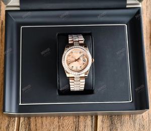 Montres mécaniques de luxe à la mode en cristal de saphir miroir 41MM 36mm en acier inoxydable 904L Moissanite diamant Mans montres de luxe - Product Image 2