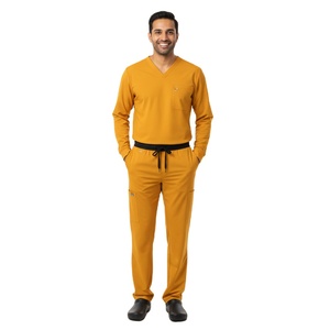 Ensemble de vêtements médicaux pour hommes, haut à manches courtes confortable et respirant, pantalon à taille élastique, uniforme médical, fournisseur OEM ODM - Product Image 5