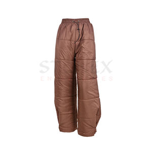 Venta caliente mujeres Puffer pantalones desgaste ligero moda invierno nuevos pantalones térmicos gruesos adelgazantes de cintura alta - Product Image 1