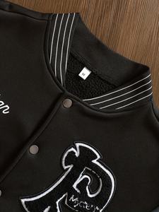 Veste universitaire en cuir véritable personnalisée pour hommes, nouveau design, veste Letterman à logo brodé, veste d'université, vente en gros - Product Image 3