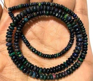 Mind Blowing Natural <b>Black</b> Fire Opal Beads Round Shape Beads Mind Blowing Gemstone Beads Jewelry Making Necklace <b>Women</b> Jewelry - Product Image 3