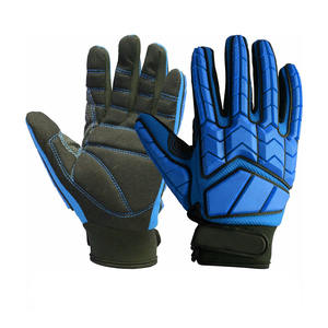 Gants de protection de travail de construction anti-impact de la meilleure qualité fabriqués en usine Gants en cuir résistants aux chocs - Product Image 1