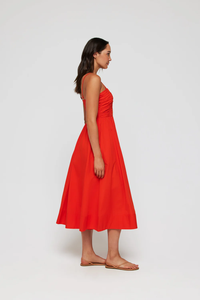 Robe d'été pour femmes en lin/coton à manches bouffantes, longueur genoux, style moto et biker, nouveau design - Product Image 4