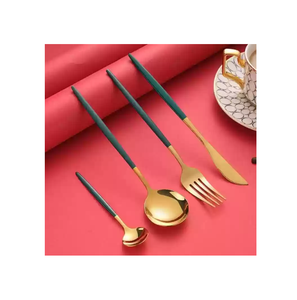 Couverts en laiton miroir cadeau Restaurant ensemble de couverts dorés en acier inoxydable pièce au design de luxe vente chaude - Product Image 3