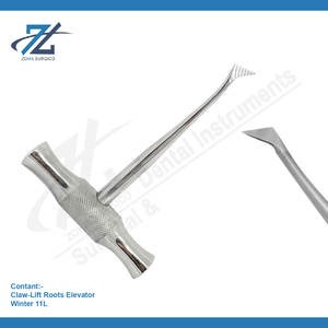 Elevador de raíces de garra de invierno 11L, elevador alemán de acero inoxidable de alta calidad, fabricante de instrumentos de elevadores dentales, Pakistán - Product Image 2