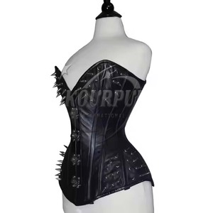 Corsé de cintura Busk frontal de satén con curvas de alta calidad, corsé de cuero Sexy corto informal totalmente personalizado para mujer, corsé de alta calidad - Product Image 6