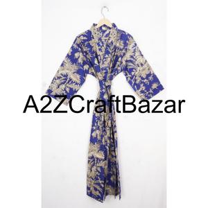 ชุดกิโมโนผ้าฝ้ายแท้ 100% ลายดอกไม้ งานแฮนด์เมด คอวี ติดเข็มขัด แขนยาวเต็มตัว สำหรับวันพักผ่อน รุ่นใหม่ล่าสุดสำหรับผู้หญิง - Product Image 2