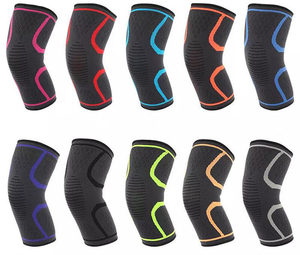 Alta calidad logotipo personalizado neopreno nailon elástico Unisex Transferencia de Calor impresa manga de la rodilla al por mayor Fitness gimnasio Powerlifting - Product Image 2