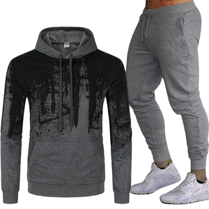 Chándal con capucha de algodón gris sólido XL para hombre, diseño personalizado, Etiqueta Privada, equipo de correr de talla grande, 100% algodón, invierno, venta al por mayor, nuevo - Product Image 1