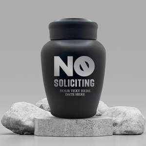 No solicitar urna de cremación humana personalizada cenizas de adultos recipiente de acero inoxidable grabado negro tamaño personalizado - Product Image 2