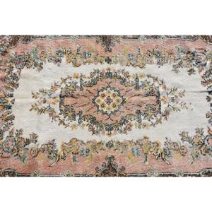 Turkish Area Rug, 3.8x6.5 ft Vintage Rug, <b>Brown</b> Ikat <b>Wool</b> Rug - Product Image 5