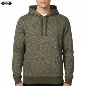 Sudadera con capucha estampada de Invierno en Blanco boxy con capucha recortada de vellón de ajuste regular sólido forrado para hombre de algodón liso de peso pesado de 300gsm personalizada - Product Image 1