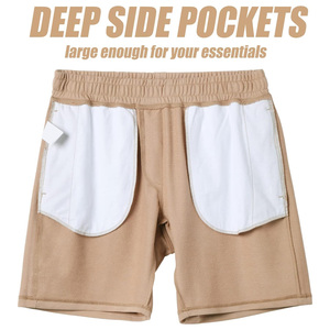 Street Grace Breathable Summer Mens Sweat Shorts OEM Custom Cotton Gym Shorts <b>Drawstring</b> Cargo Logo Private Label Comfortable - Product Image 5