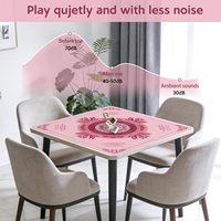 roze Mahjong-mat voor tafel, mooie Mahjong-mat Valentijn Mahjong-mat 31,5 inch grote roze Mahjong-mat tafelkleed voor Mahjong