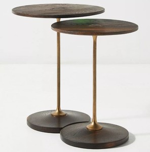 Support latéral décoratif en forme de fleur vintage antique Table basse décor à la maison salon de qualité supérieure - Product Image 2