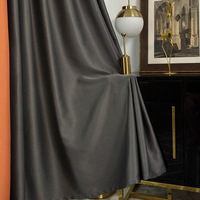 Rideaux occultants isolants modernes en polyester tissé double face, poids moyen, avec logo personnalisé OEM, pour chambre et salon