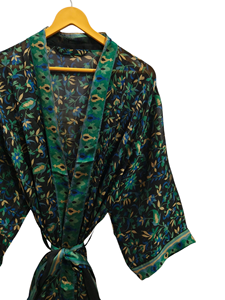 ชุดเดรสสำหรับเจ้าสาวเสื้อคลุมส่าหรีสไตล์อินเดียเสื้อคลุมสำหรับเป็นของขวัญชุดปาร์ตี้ชายหาดชุดกิโมโนผ้าไหมส่าหรีพิมพ์ลายอินเดีย - Product Image 3